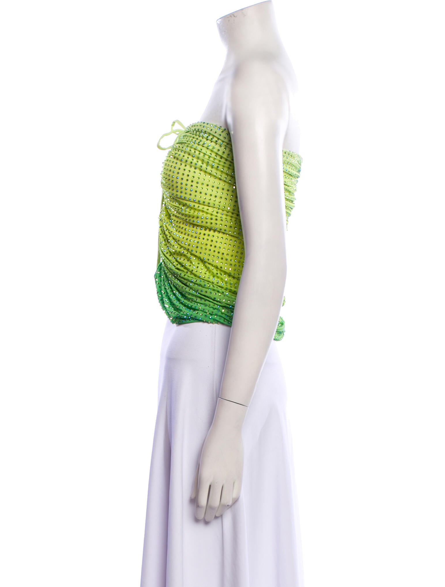 Self-Portrait Strapless Crop Top