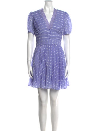 Self-Portrait Plaid Print Mini Dress