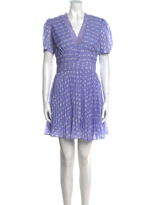 Self-Portrait Plaid Print Mini Dress