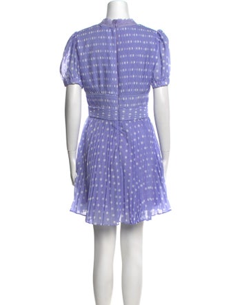 Self-Portrait Plaid Print Mini Dress