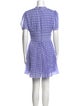 Self-Portrait Plaid Print Mini Dress