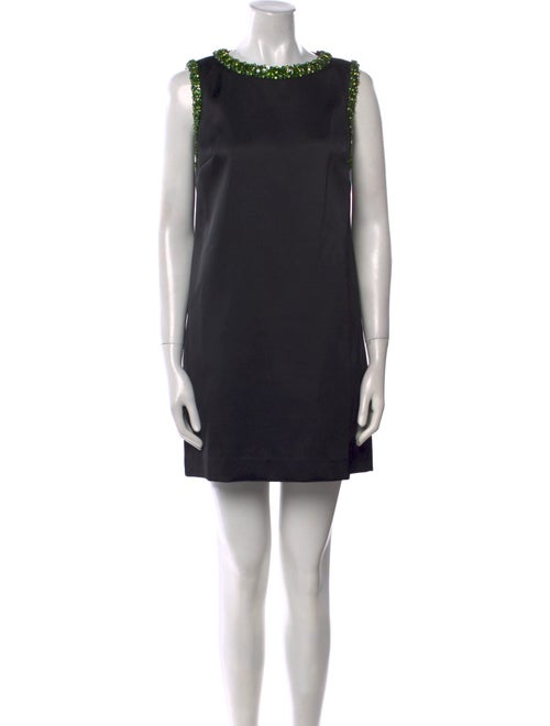 Self-Portrait Bateau Neckline Mini Dress