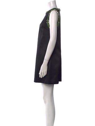 Self-Portrait Bateau Neckline Mini Dress