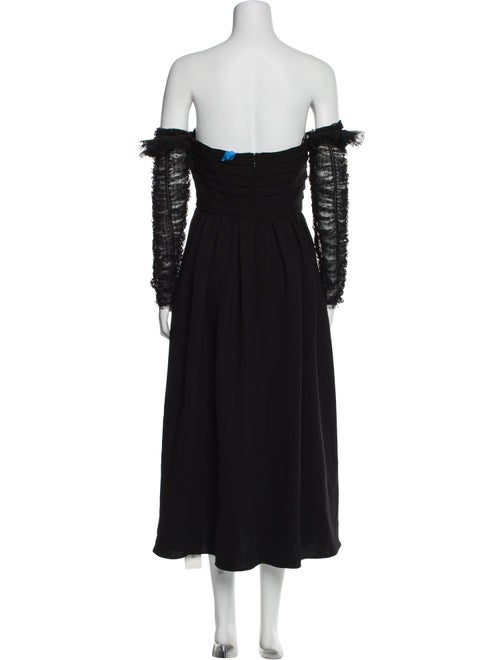 Self-Portrait Off-The-Shoulder Midi Length Dress