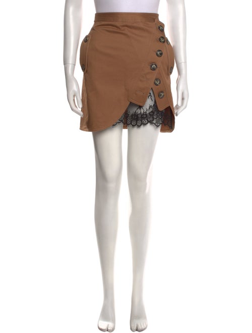 Self-Portrait Lace Trim Embellishment Knee-Length Skirt