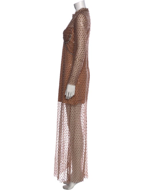 Self-Portrait Polka Dot Print Long Dress