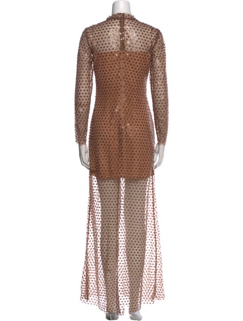 Self-Portrait Polka Dot Print Long Dress