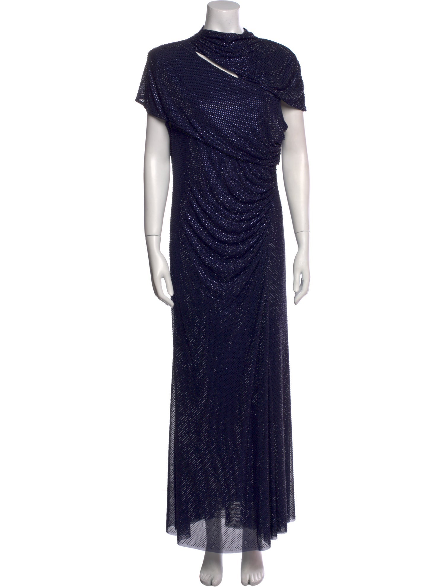 Self-Portrait Mock Neck Long Dress