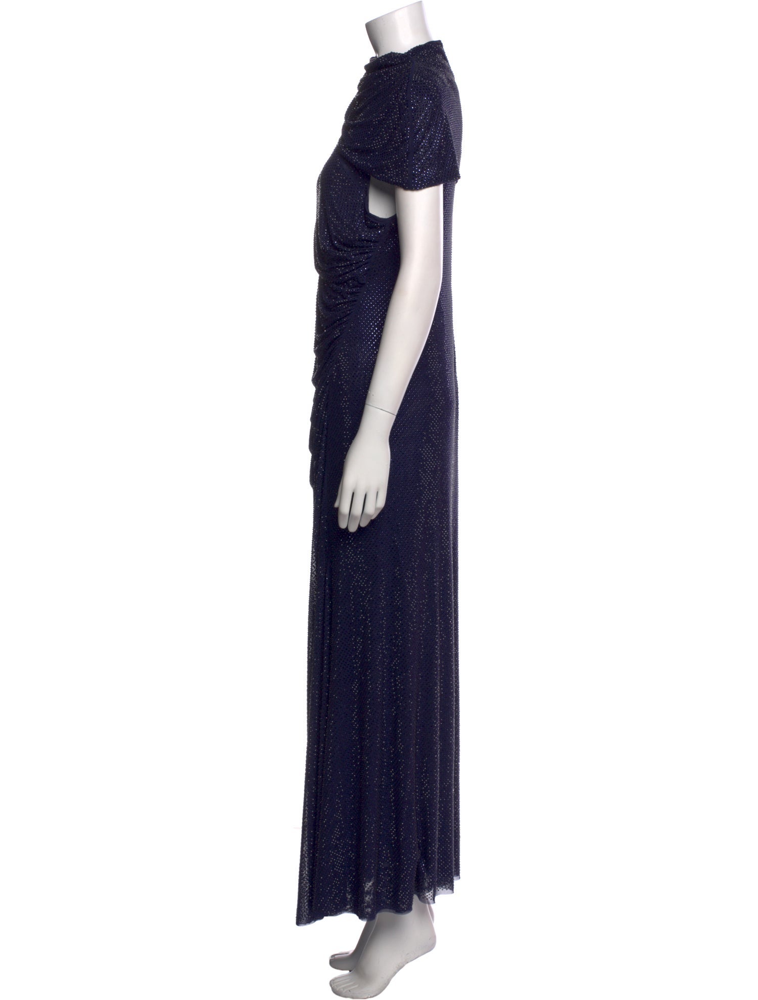 Self-Portrait Mock Neck Long Dress