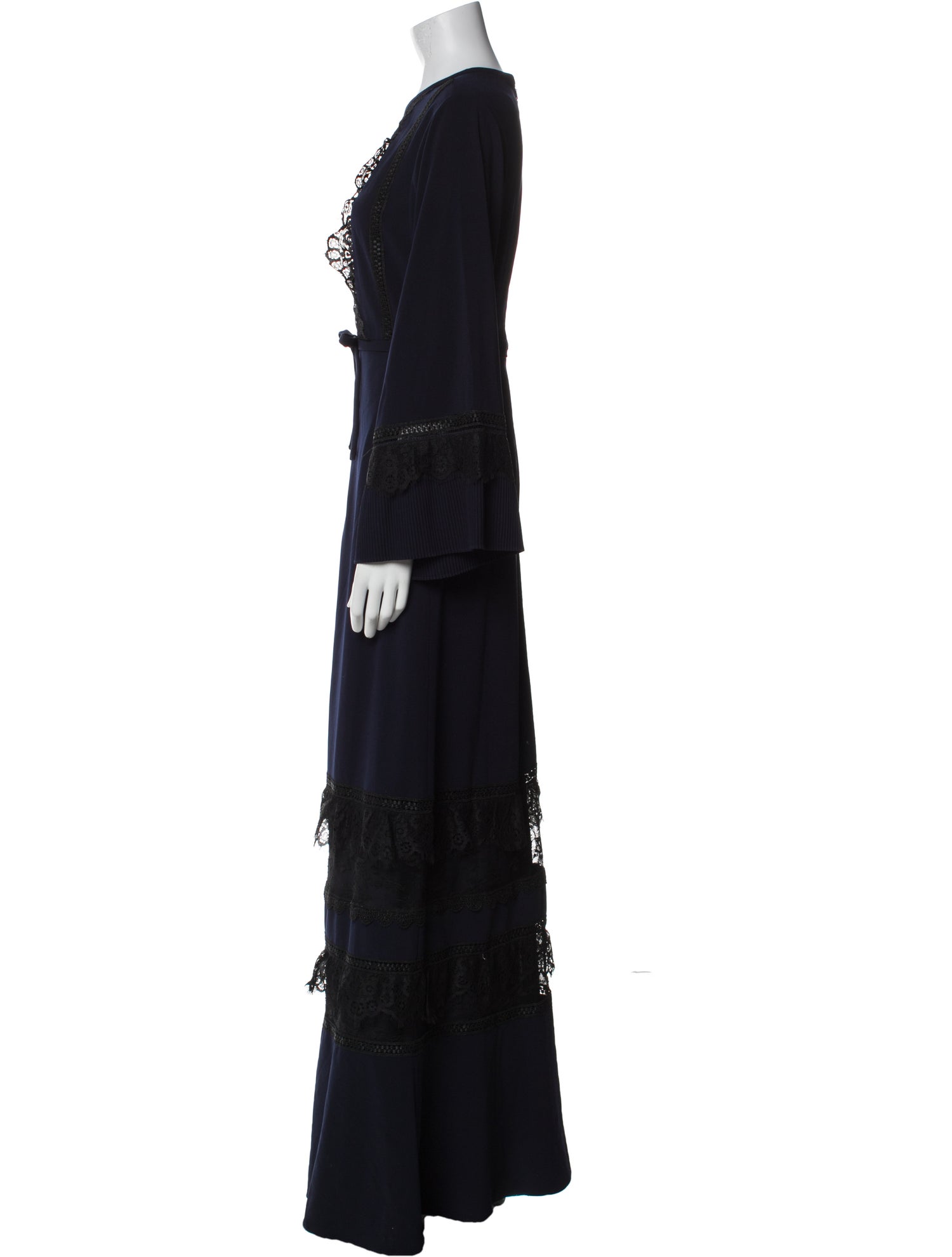Self-Portrait Crew Neck Long Dress