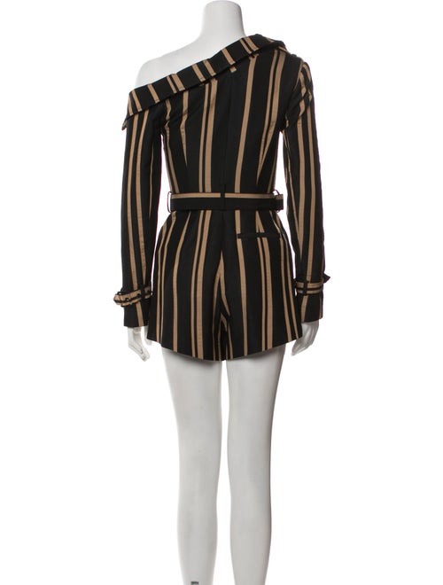 Self-Portrait Striped Asymmetrical Romper