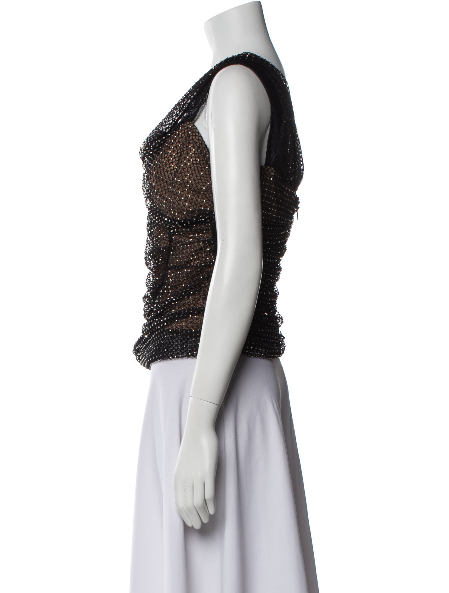 Self-Portrait Patterned Asymmetrical Crop Top w/ Tags