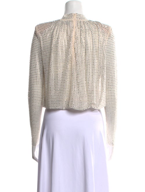 Self-Portrait Printed Crew Neck Crop Top