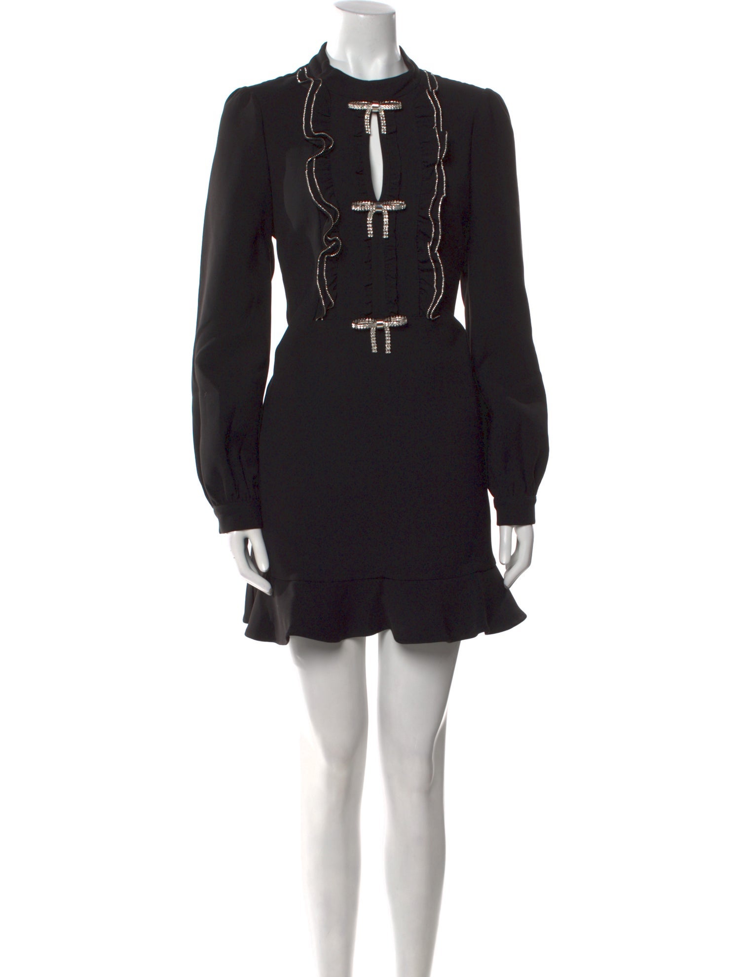 Self-Portrait Crew Neck Mini Dress