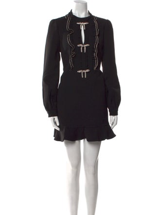 Self-Portrait Crew Neck Mini Dress