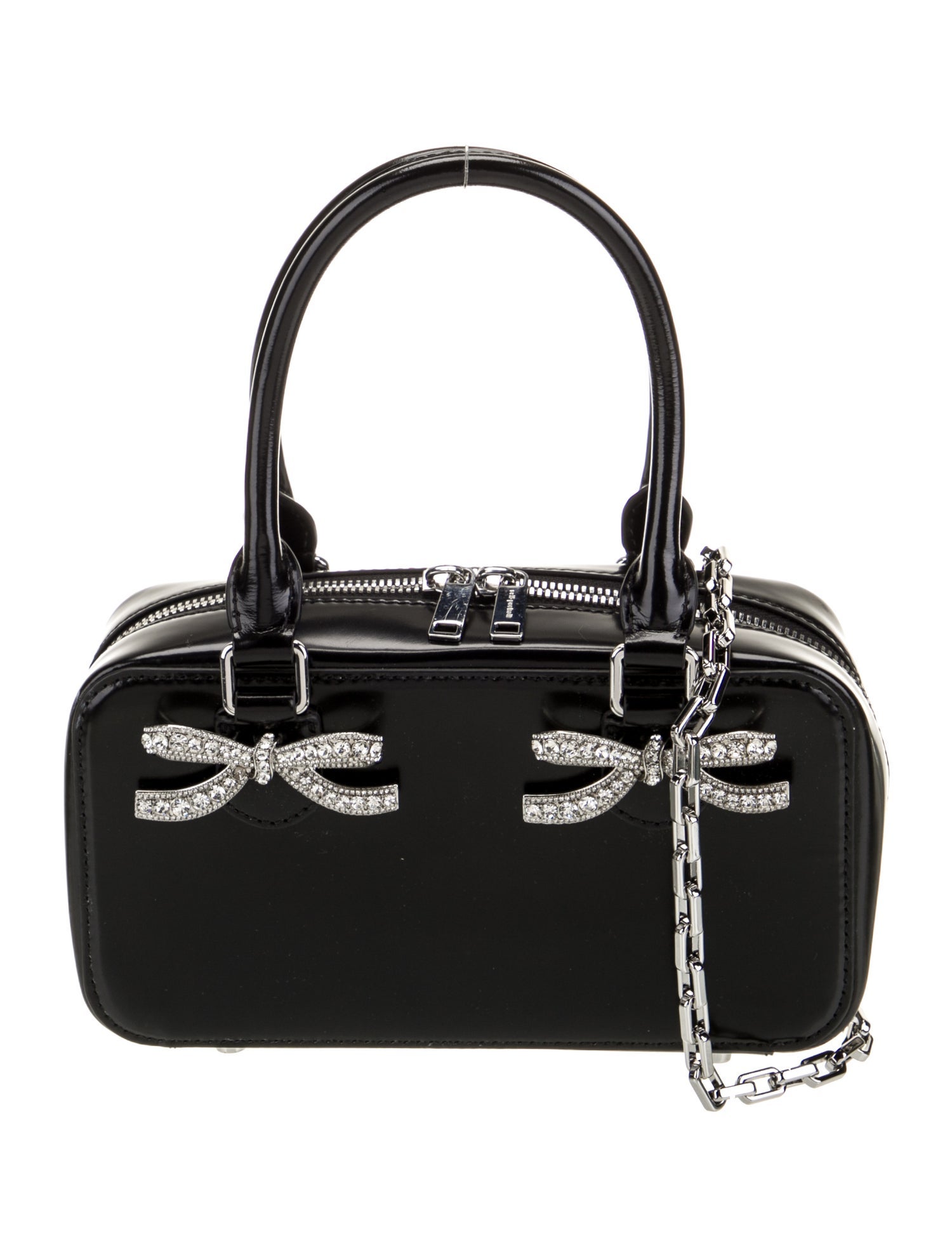 Self-Portrait Leather Top Handle Bag