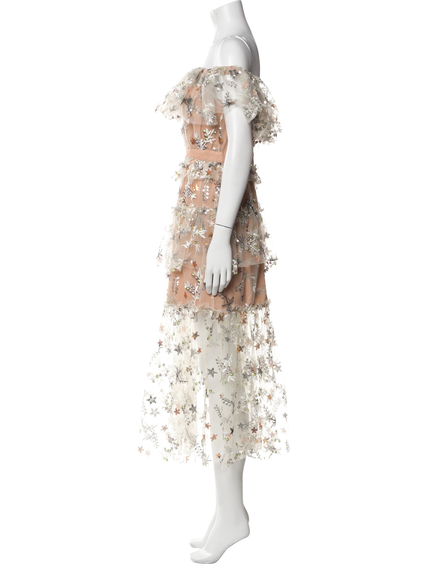 Self-Portrait Lace Pattern Midi Length Dress w/ Tags