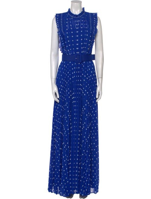 Self-Portrait Polka Dot Print Long Dress