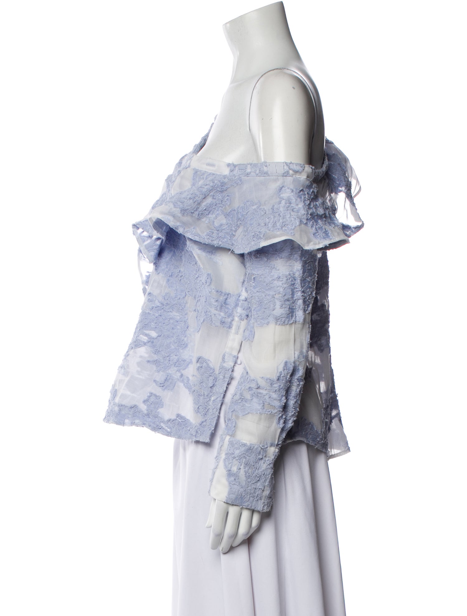 Self-Portrait Floral Print Asymmetrical Blouse