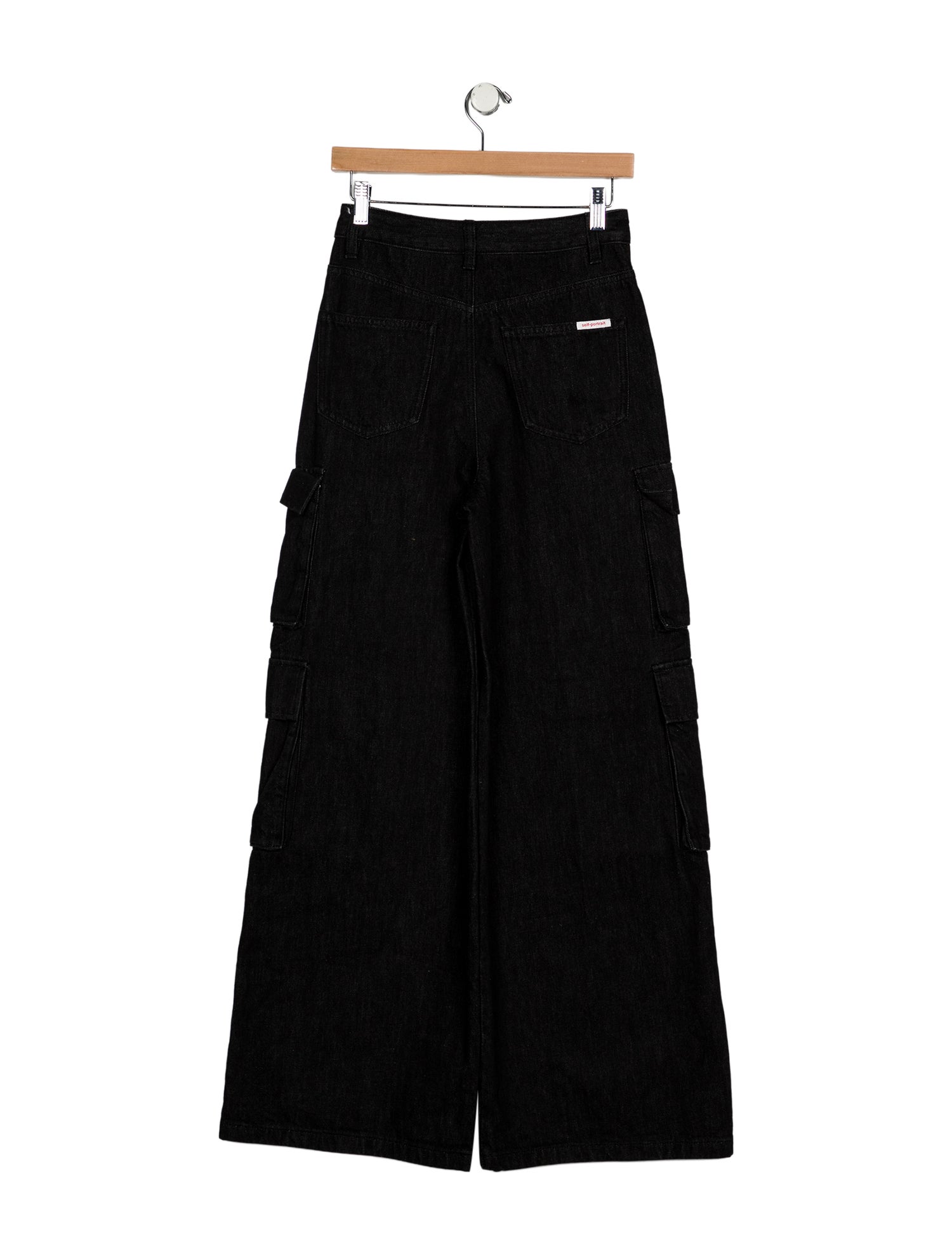 Self-Portrait High-Rise Wide Leg Jeans