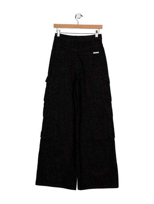 Self-Portrait High-Rise Wide Leg Jeans