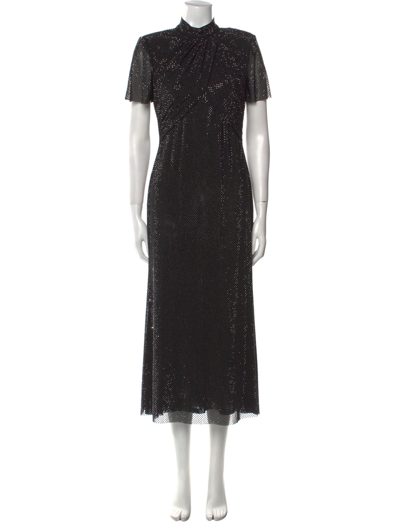 Self-Portrait Mock Neck Long Dress