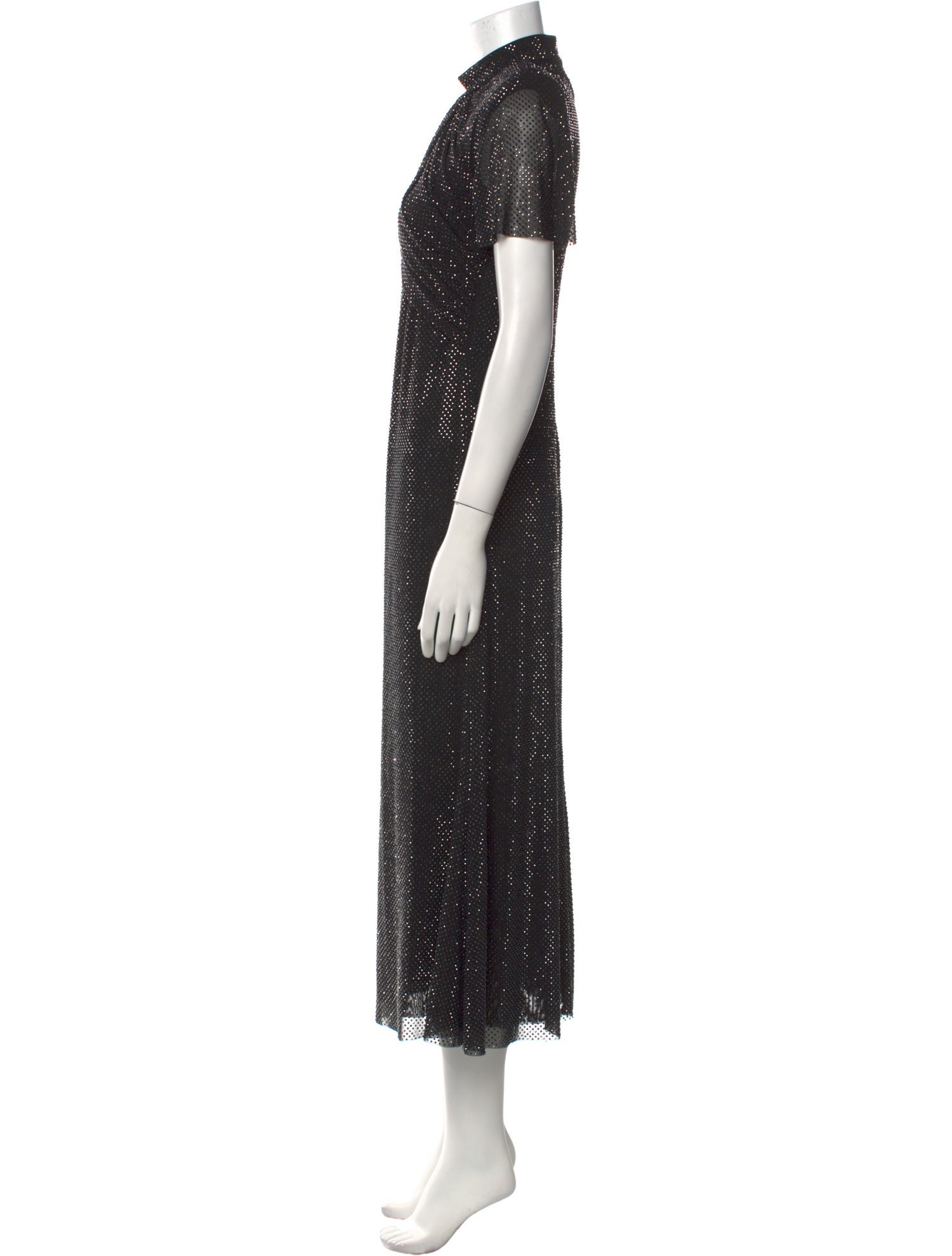 Self-Portrait Mock Neck Long Dress