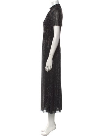 Self-Portrait Mock Neck Long Dress