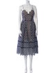 Self-Portrait Lace Pattern Midi Length Dress