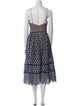 Self-Portrait Lace Pattern Midi Length Dress