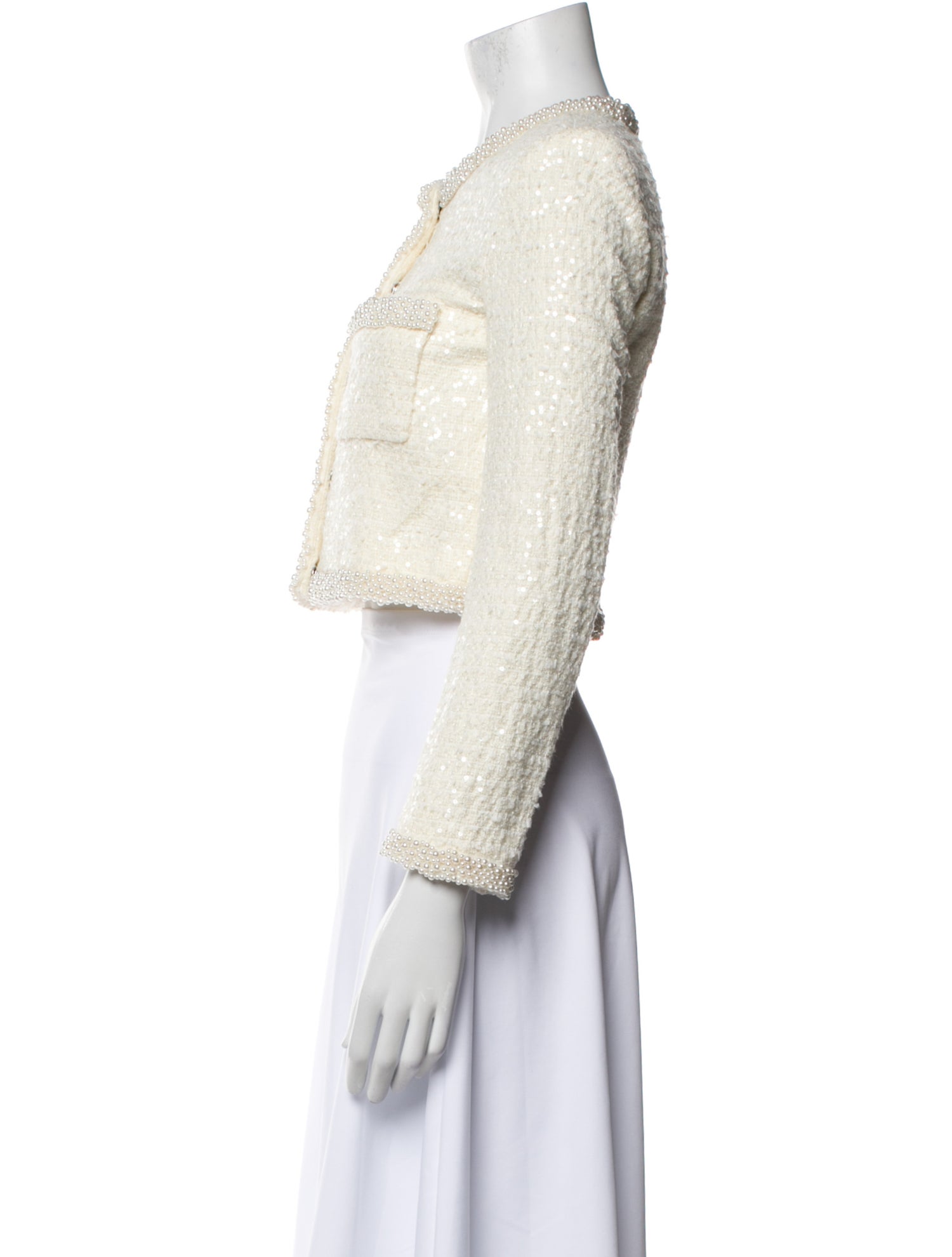 Self-Portrait Tweed Patterned Evening Jacket