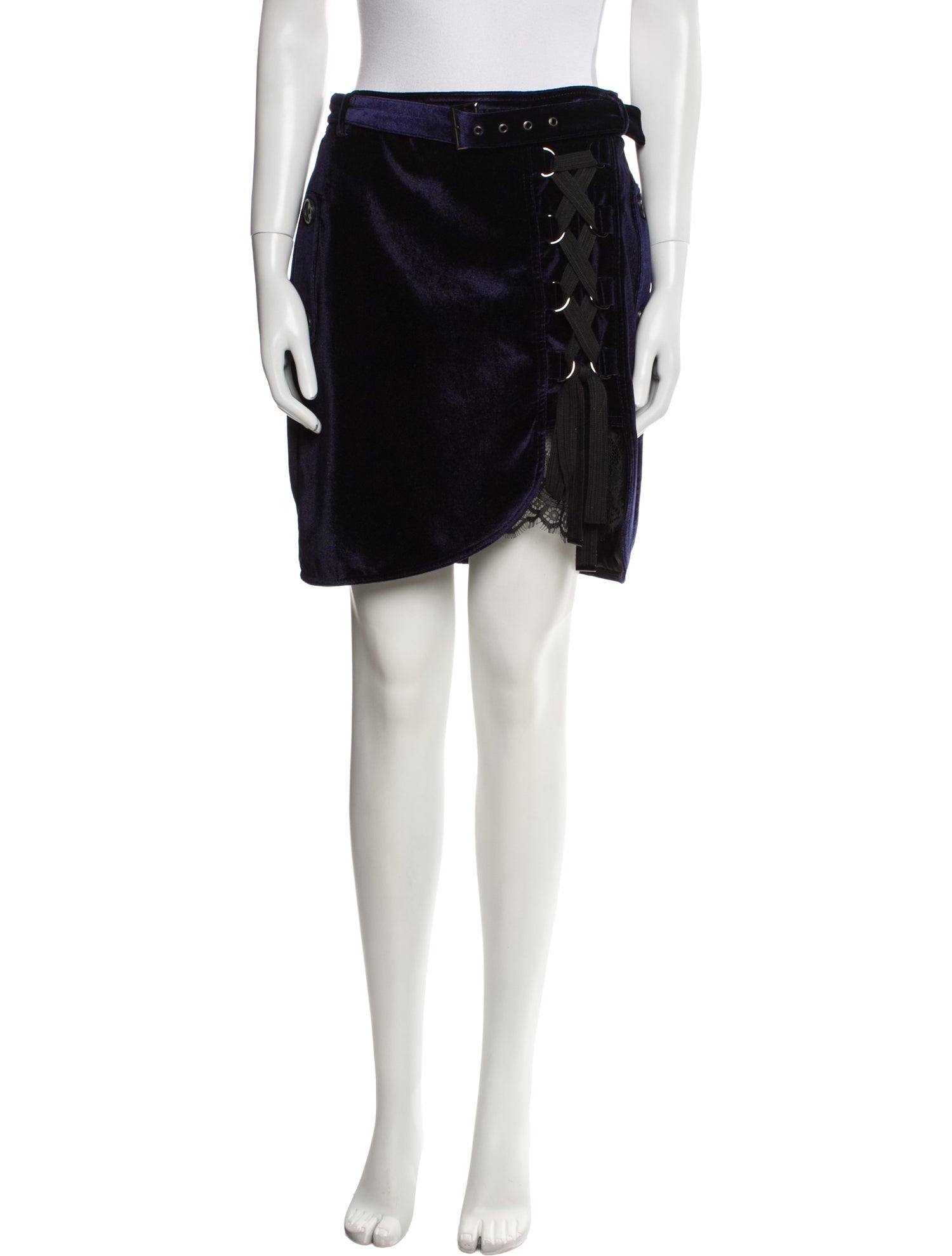 Self-Portrait Lace Trim Embellishment Mini Skirt