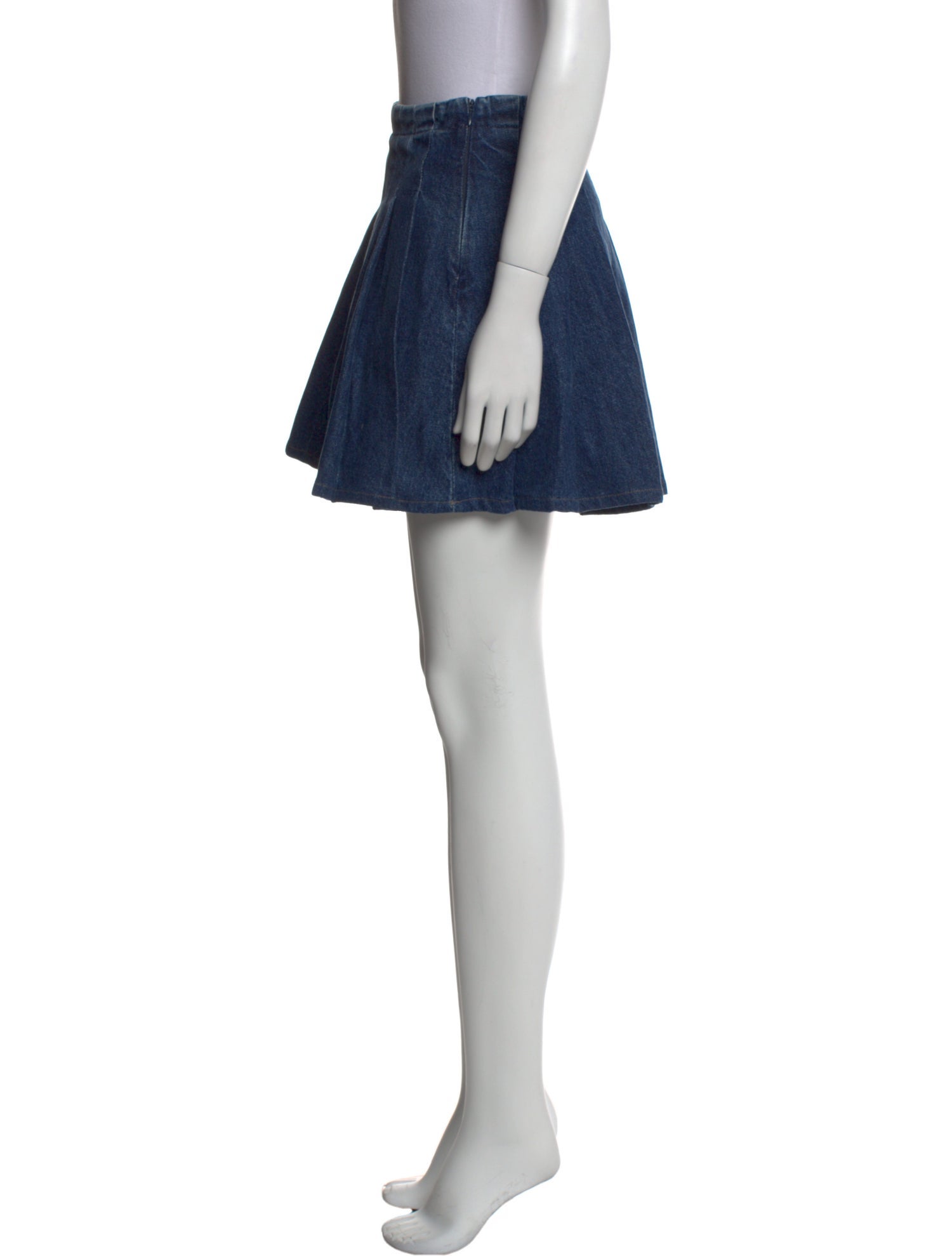 Self-Portrait Pleated Accents Mini Skirt