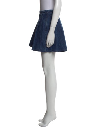 Self-Portrait Pleated Accents Mini Skirt