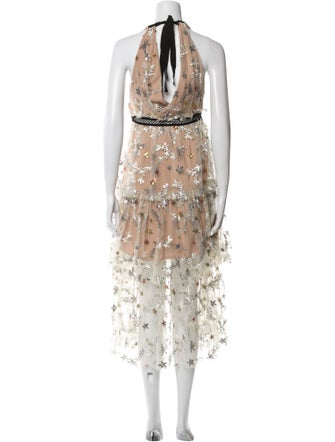 Self-Portrait Floral Print Midi Length Dress