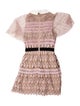 Self-Portrait Lace Pattern Mini Dress