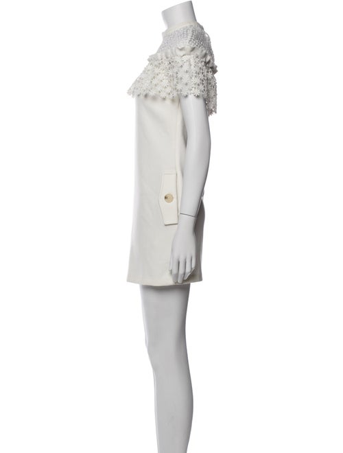 Self-Portrait Mock Neck Mini Dress