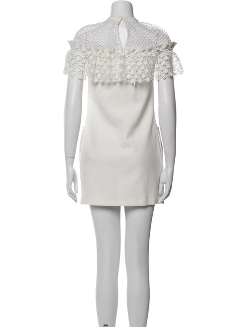 Self-Portrait Mock Neck Mini Dress