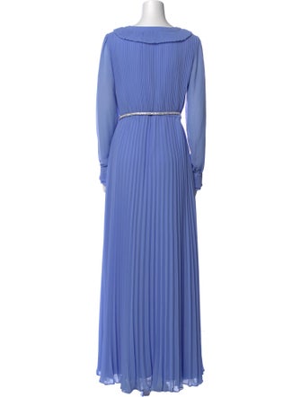 Self-Portrait V-Neck Long Dress