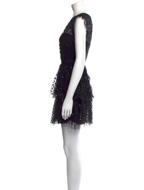 Self-Portrait Lace Pattern Mini Dress