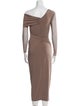 Self-Portrait One-Shoulder Midi Length Dress