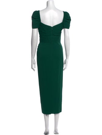 Self-Portrait Square Neckline Midi Length Dress