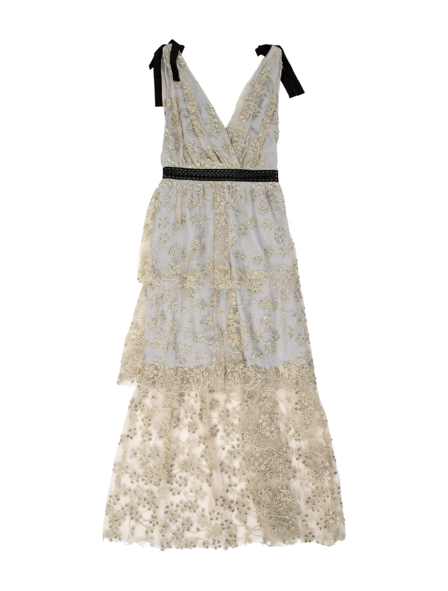 Self-Portrait Lace Pattern Long Dress