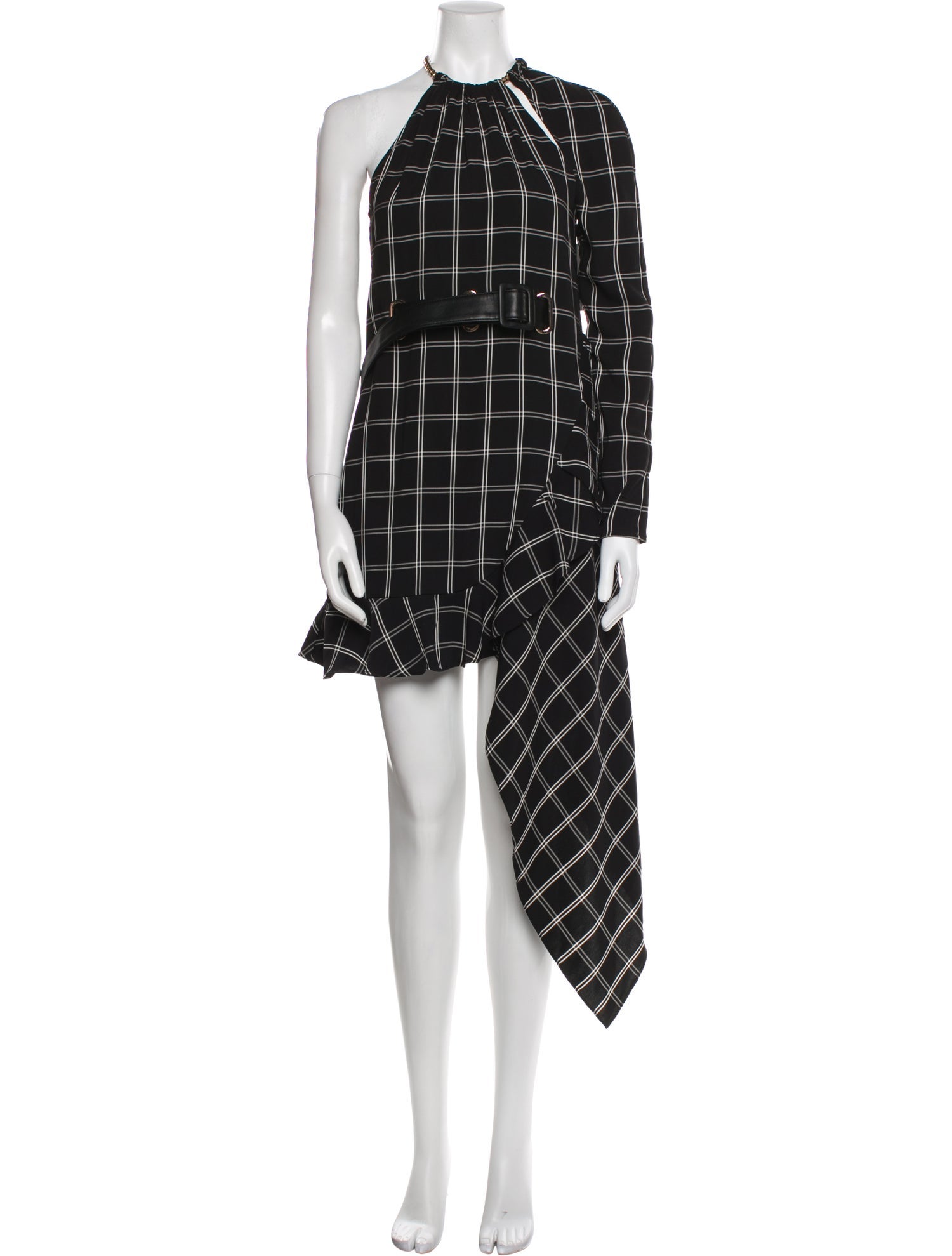Self-Portrait Plaid Print Knee-Length Dress