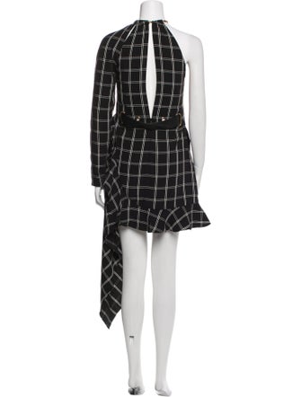 Self-Portrait Plaid Print Knee-Length Dress