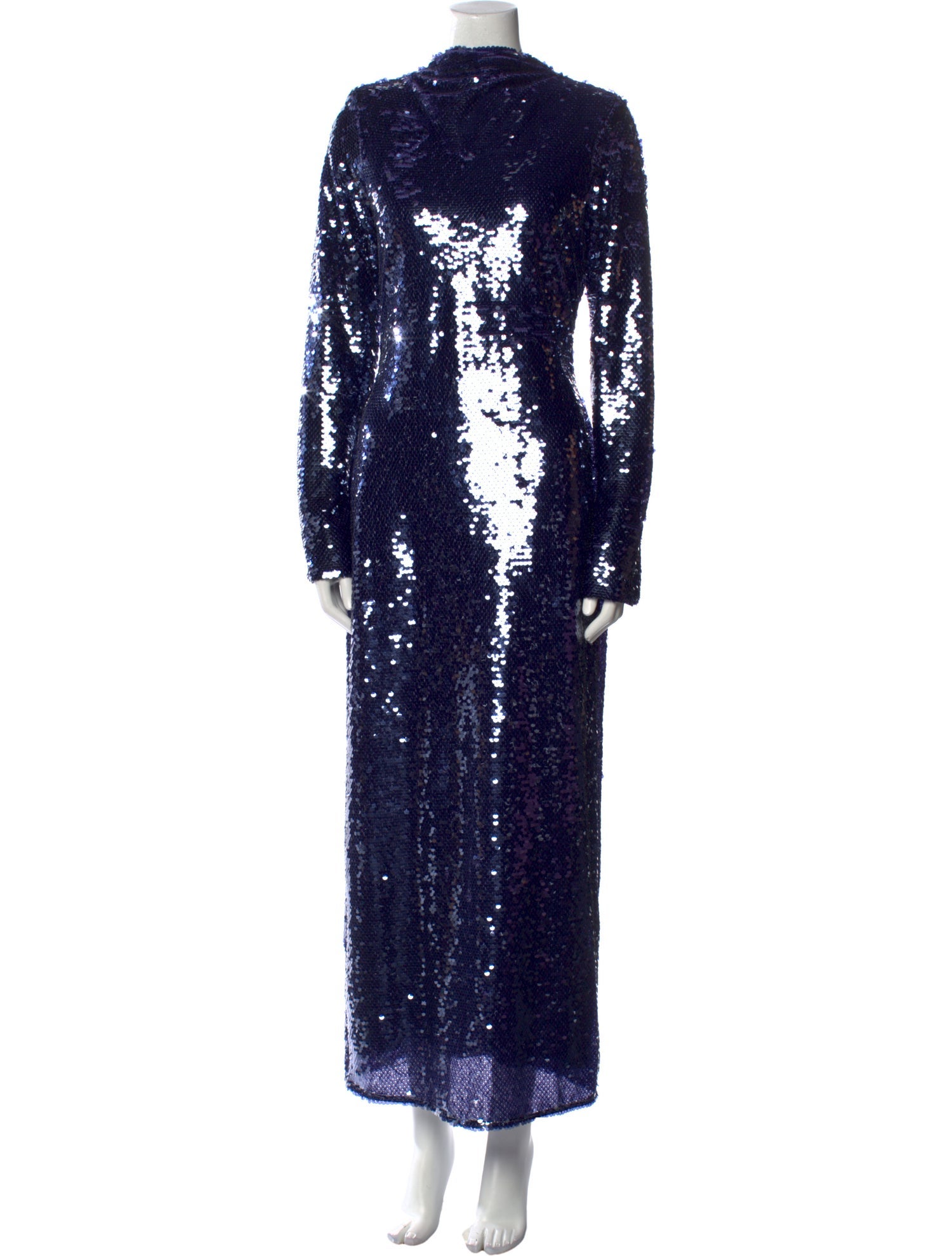 Self-Portrait Cowl Neck Long Dress