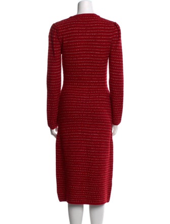 Self-Portrait Wool Midi Length Dress