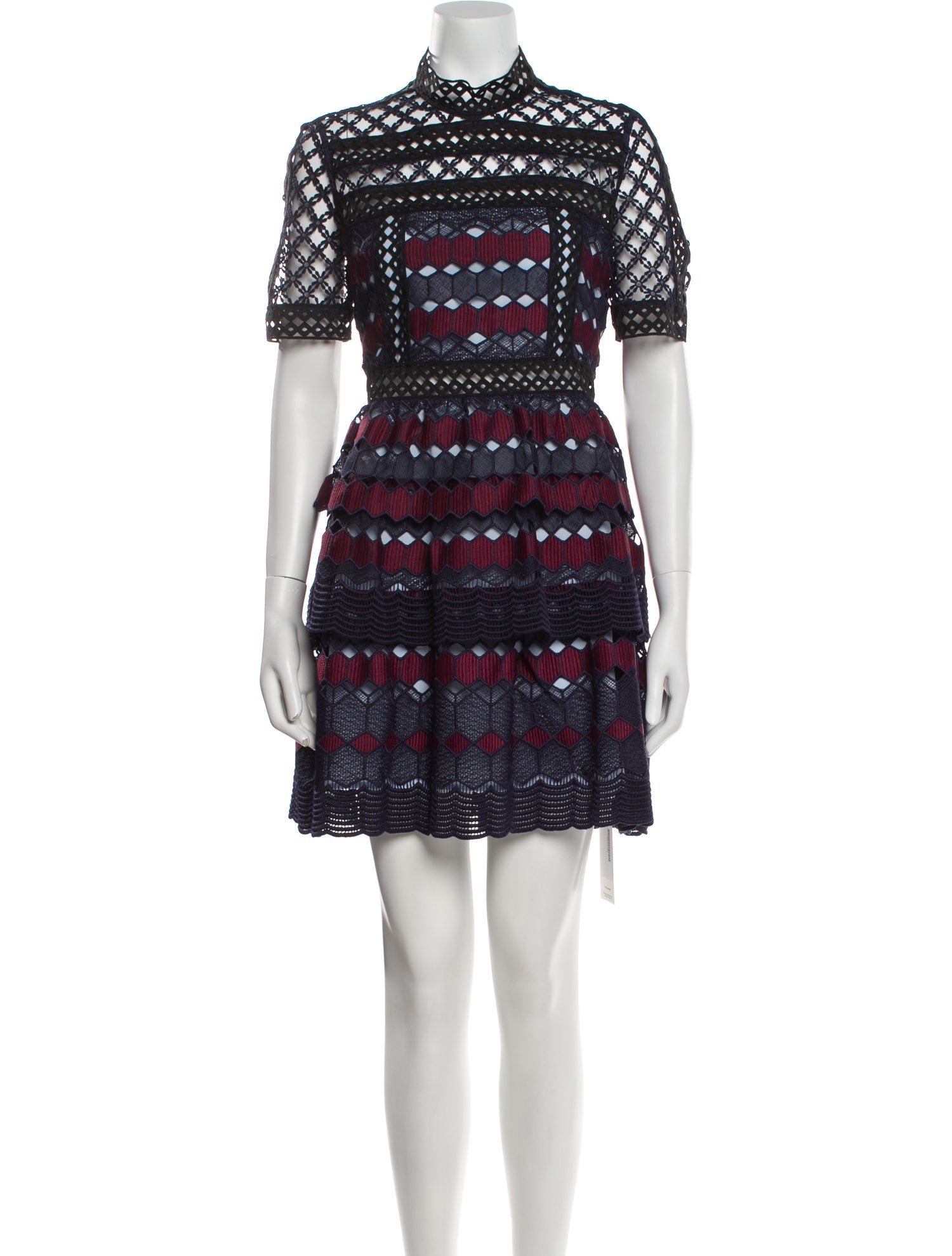 Self-Portrait Printed Mini Dress