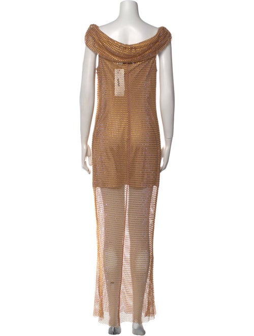 Self-Portrait Scoop Neck Long Dress