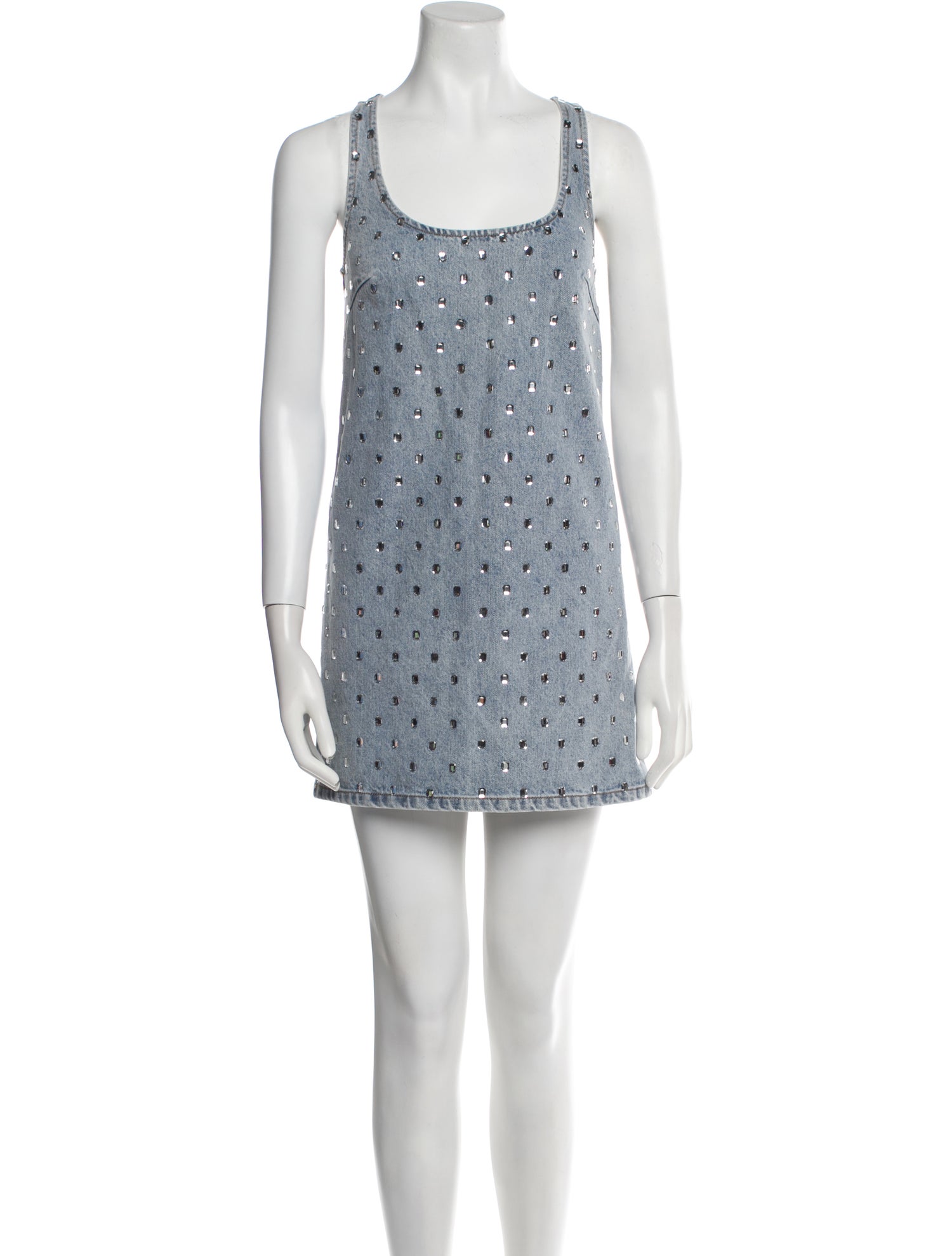 Self-Portrait Scoop Neck Mini Dress